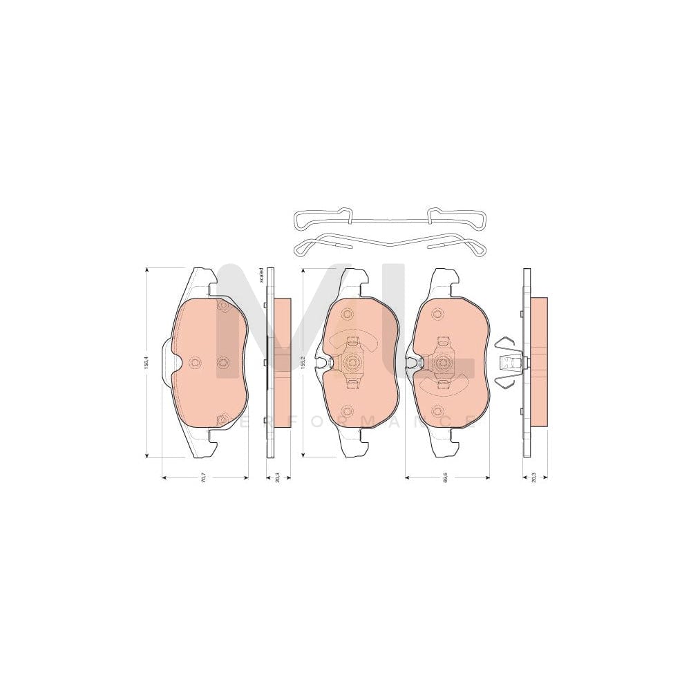 TRW Gdb1657 Brake Pad Set Prepared For Wear Indicator, With Accessories
