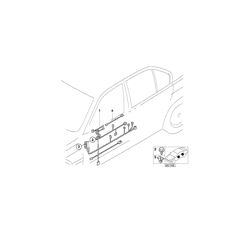 Genuine BMW 61128379798 E36 Wiring Co-Drivers Side (Inc. 318ti, 316i 1.6 & 316g)