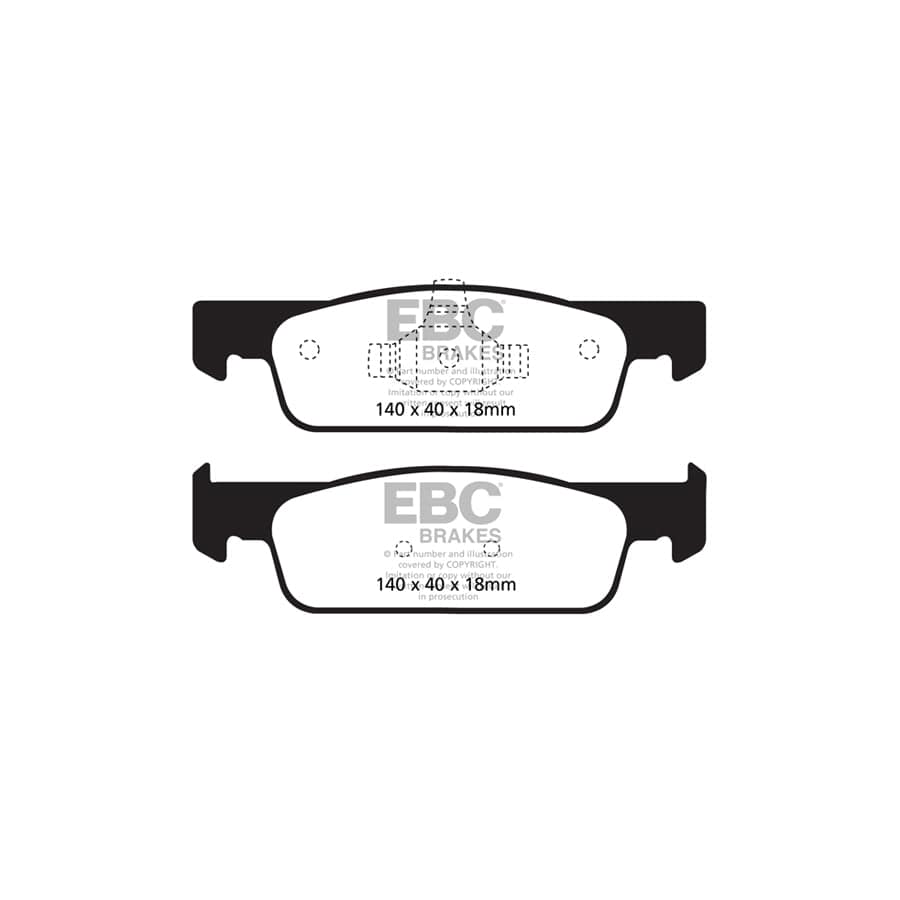 EBC PD01KF1685 Dacia Smart Greenstuff Front Brake Pad & Plain Disc Kit  (Inc. Sandero Mk2 & Fortwo W453) 2 | ML Performance UK Car Parts