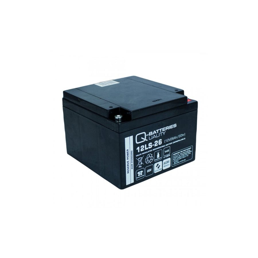 Q-Batteries 12LS26 12V 26Ah leadfleece battery / AGM VRLA with VdS