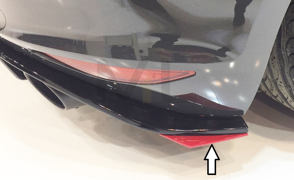 Rieger 00059577 VW Mk7 Golf GTI Clubsport Rear Side Splitter 1 | ML Performance UK Car Parts
