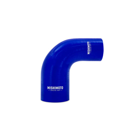 Mishimoto MMCP-R90-2535BL Silicone Reducer Coupler 90 Degree 2.5in to 3.5in - Blue