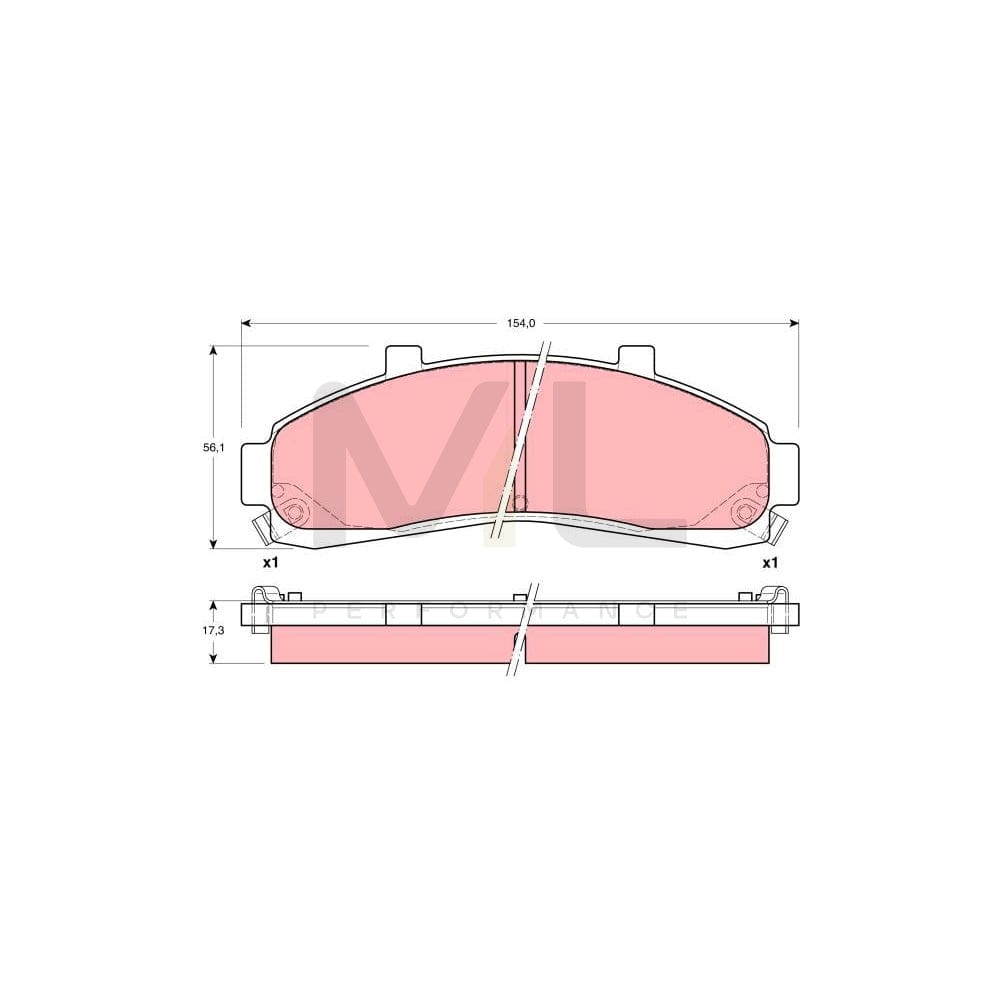 TRW Gdb4010 Brake Pad Set Incl. Wear Warning Contact