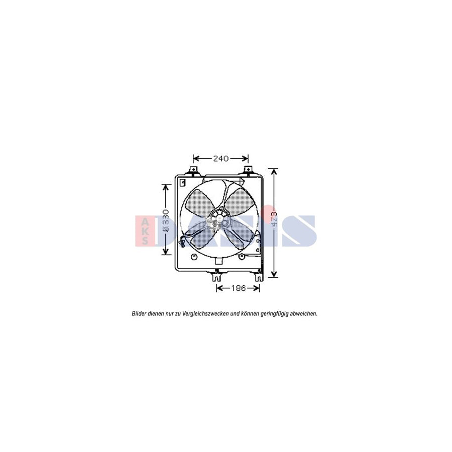 AKS Dasis 112029N Fan, Radiator for Mazda 626