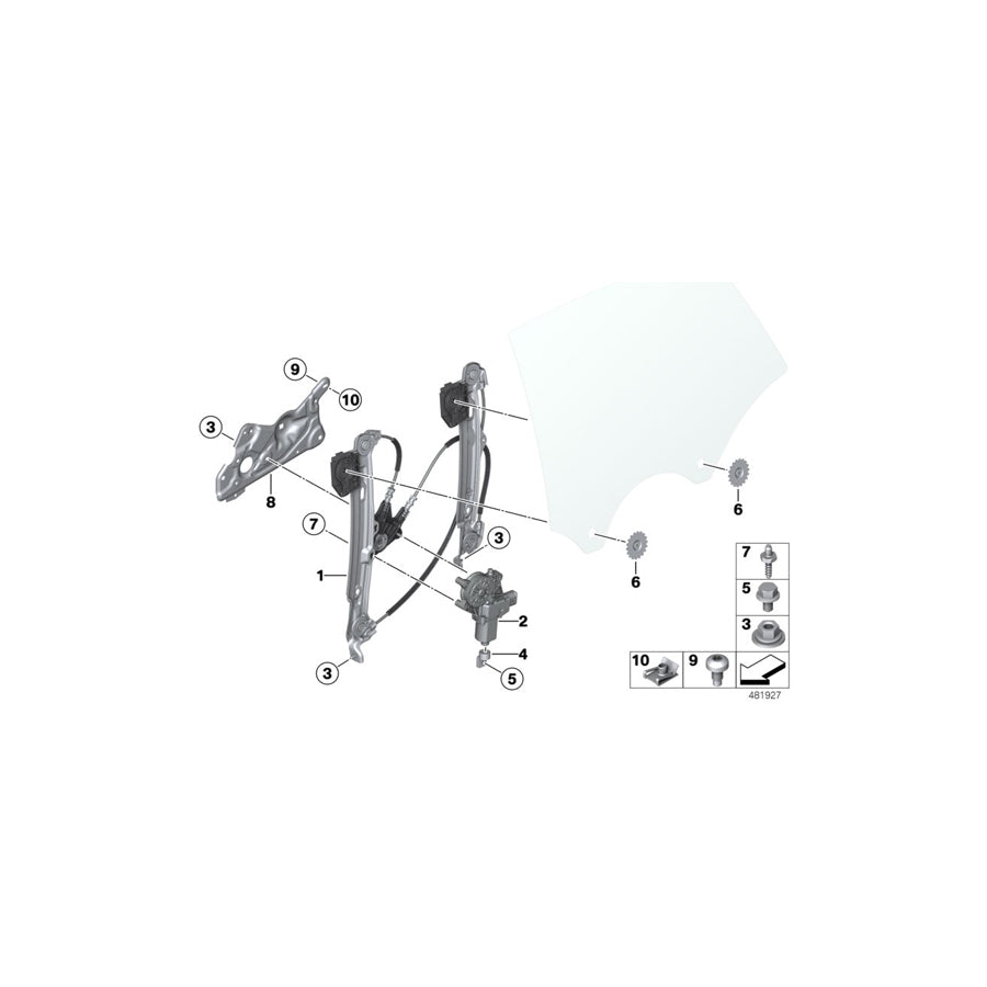 Genuine BMW 51717381922 Mounting Strut Right Rear (Inc. 435dX, 435iX & 430iX)