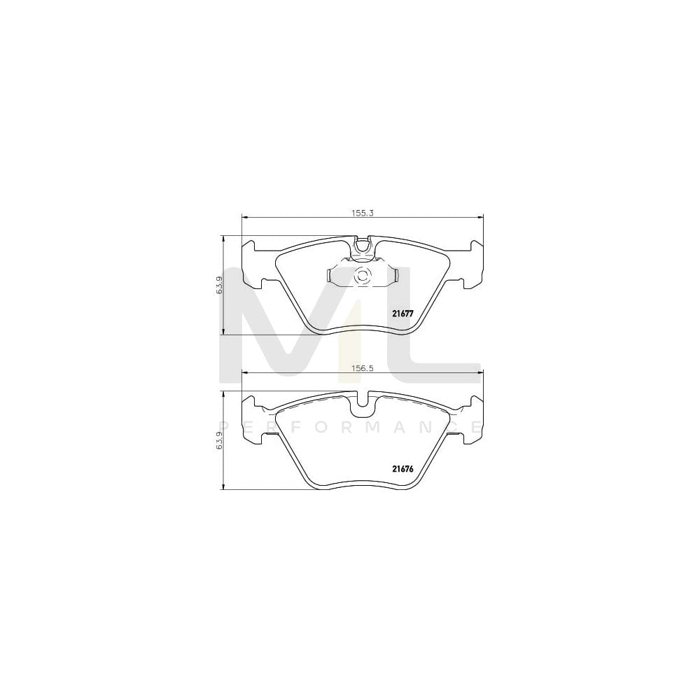 Hella 8DB 355 007-961 Brake Pad Set For Bmw 5 Series Prepared For Wear Indicator | ML Performance Car Parts