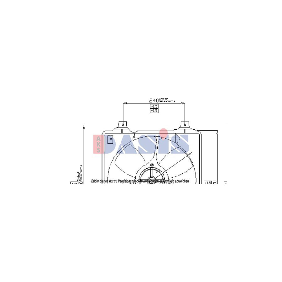 AKS Dasis 112033N Fan, Radiator for Mazda 626