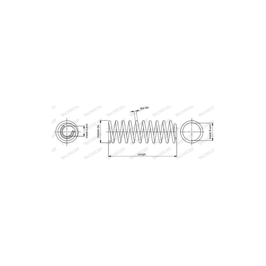 Monroe Sp3709 Coil Spring for Toyota Land Cruiser Prado 120 (J120)