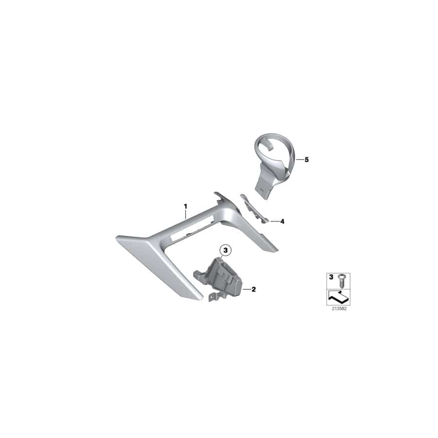 Genuine BMW 51162993659 E84 Cover, Cup Holder SCHWARZ (Inc. X1)