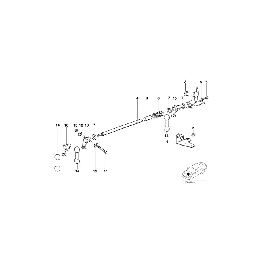 Genuine BMW 13541404164 E36 Operating Lever (Inc. M3 & Z3 M)