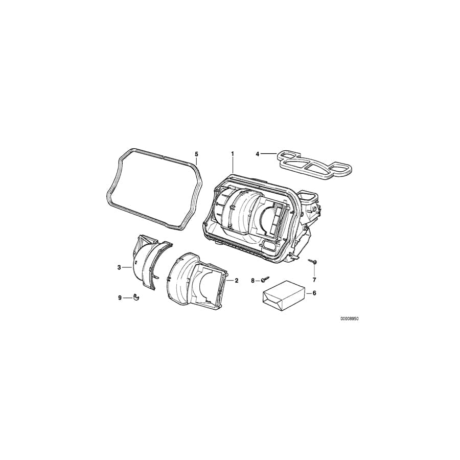 Genuine BMW 64118361923 E36 Empty Housing F Heater/Air Condit.Unit (Inc. 318ti, 316i 1.9 & 318tds)