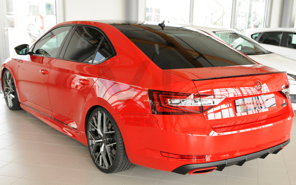 Rieger 00079044 Skoda 3T 3V Superb III Rear Diffuser 4 | ML Performance UK Car Parts