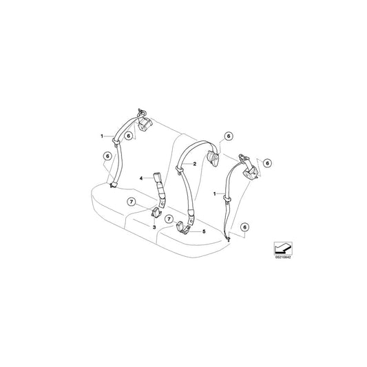 Genuine BMW 72119168380 E60 E61 Lower Belt Rear Center CREAMBEIGE (Inc. 530xd, 520i & M5)