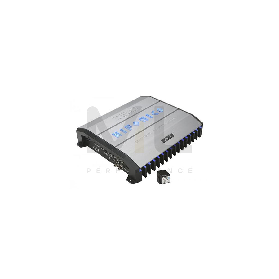 HIFONICS Zeus ZRX-4002 Audio Amplifier with remote control, High(10-1200), Low(30-250)Hz, 800W, (45 Hz), Bassboost 0-18dB
