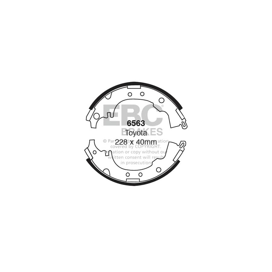 EBC 6563 Daihatsu Toyota Rear Brake Shoes (Inc. Terios & Picnic) 1 | ML Performance UK Car Parts