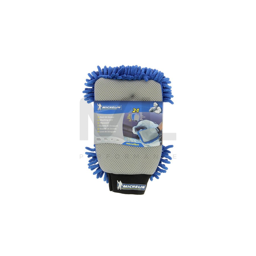 Michelin 009482 Car wash mitt Polyester, PU (Polyurethane), Beige, Blue