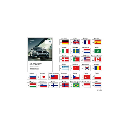 Genuine BMW 01402926910 Owner's Manual F34 EN US (Inc. 328iX, 328i & 335iX)