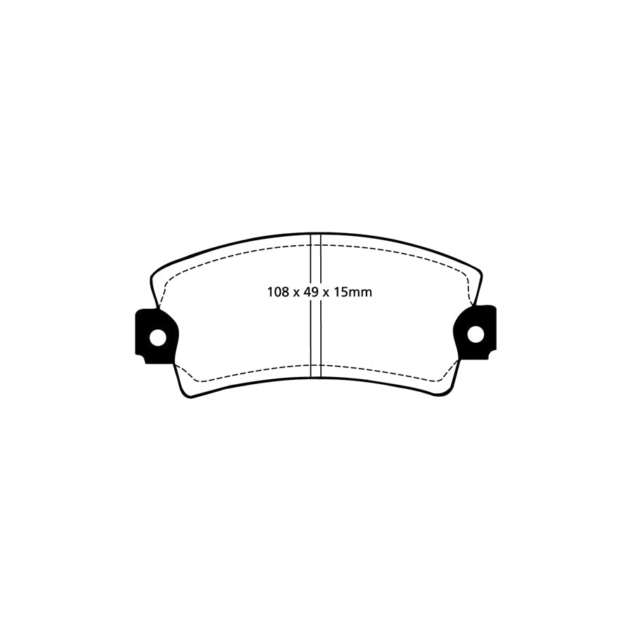 EBC DP2317 Chrysler Fiat Nissan Greenstuff Front Brake Pads - ATE/Bendix Caliper 2 | ML Performance UK Car Parts