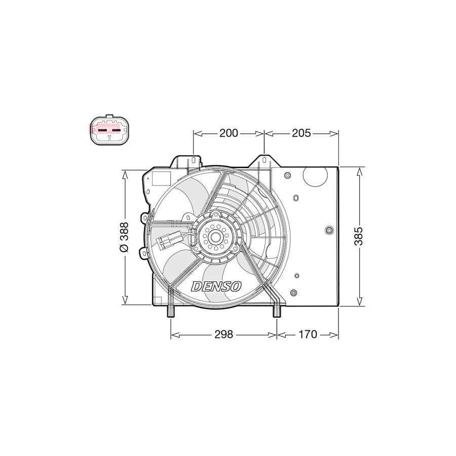 DENSO DER21024 Fan, Radiator