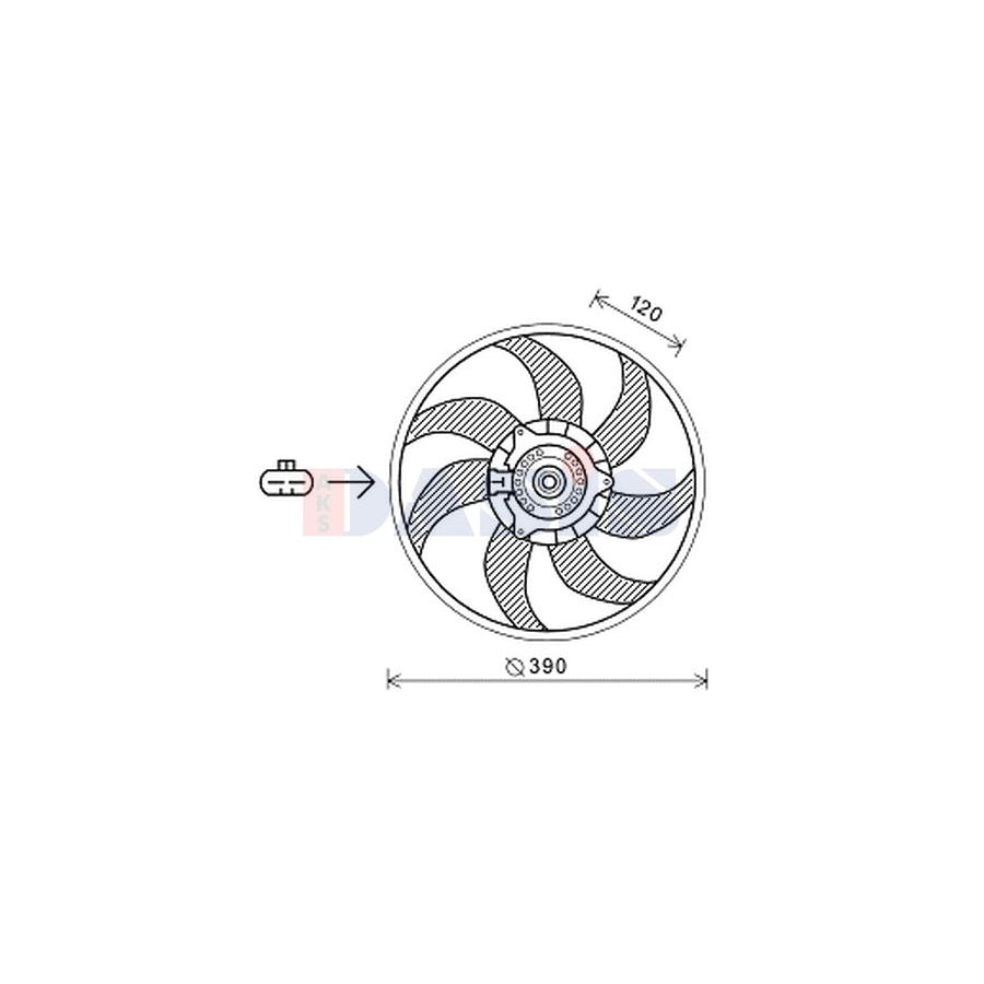 AKS Dasis 158117N Fan, Radiator for Opel Meriva B (S10)