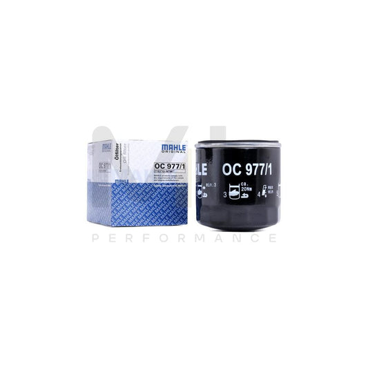 MAHLE ORIGINAL OC 977/1 Oil Filter Spin-on Filter, with one anti-return valve