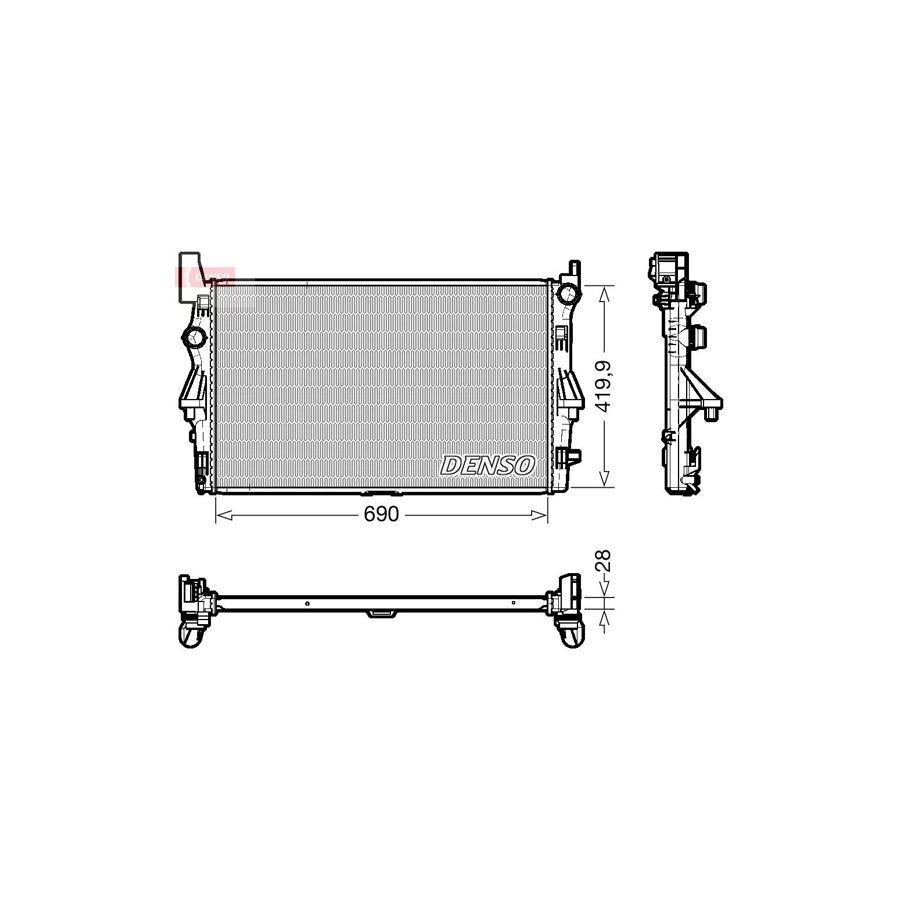 DENSO DRM17113 Engine Radiator Suitable for Mercedes-Benz Vito