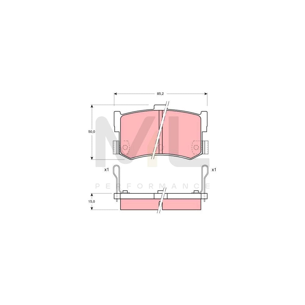 TRW Gdb994 Brake Pad Set With Acoustic Wear Warning