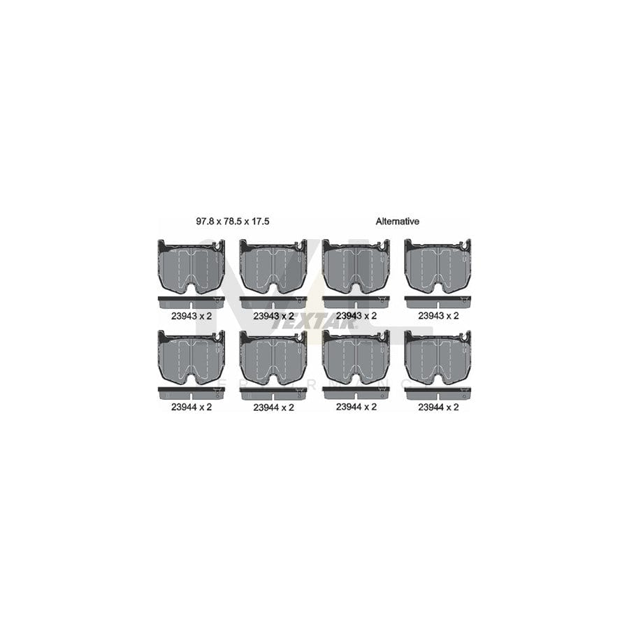 TEXTAR 2394301 Brake pad set prepared for wear indicator