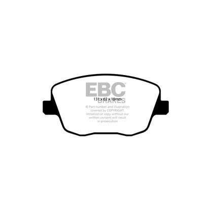 EBC PD16KF083 Skoda Fabia (6Y) Greenstuff Front Brake Pad & BSD Disc Kit - Girling/TRW Caliper 2 | ML Performance UK Car Parts
