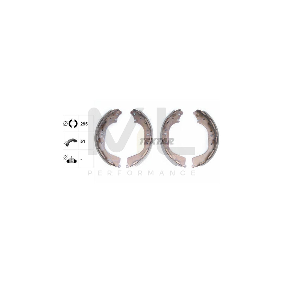 TEXTAR 91056200 Brake Shoe Set without handbrake lever