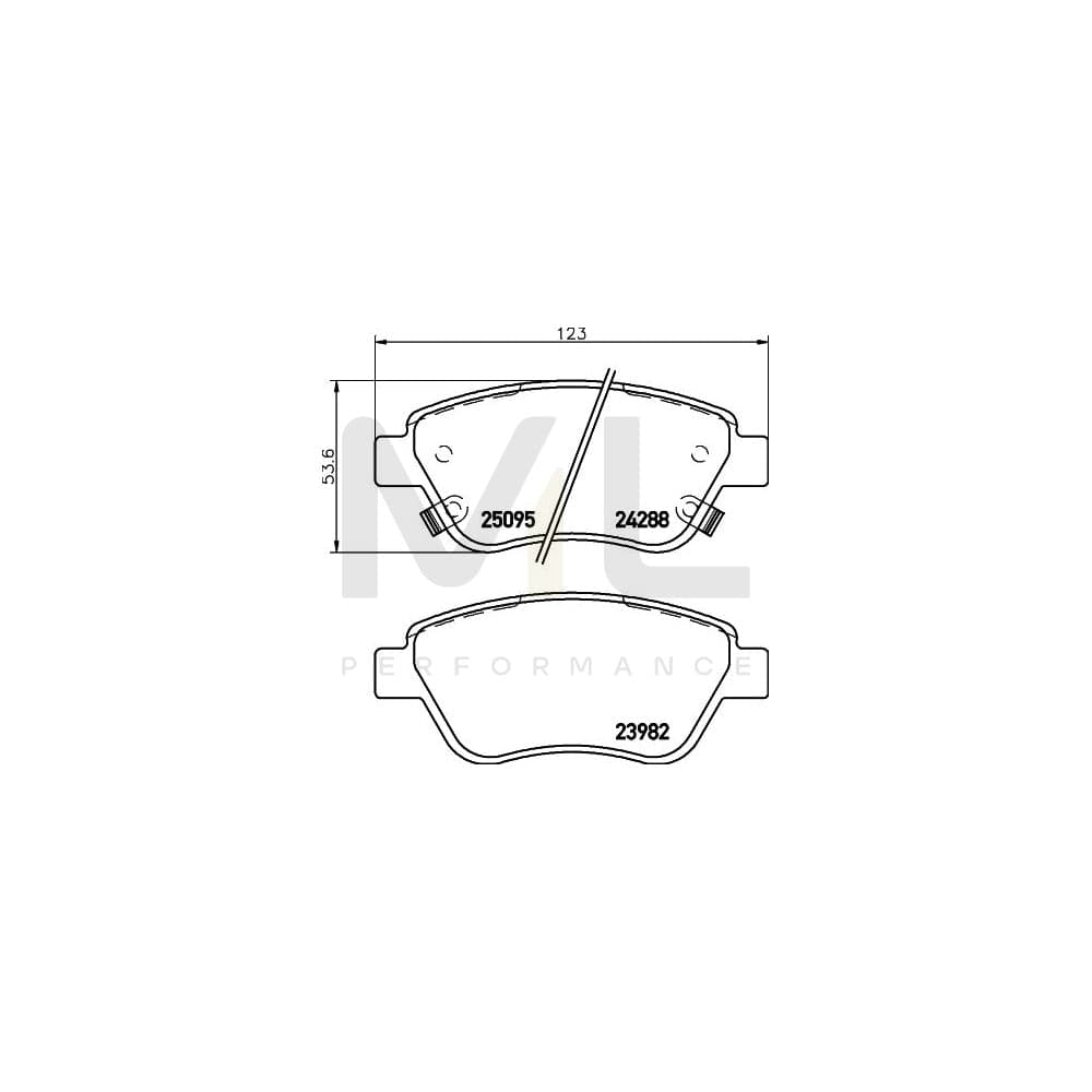 Hella 8DB 355 015-441 Brake Pad Set With Acoustic Wear Warning | ML Performance Car Parts