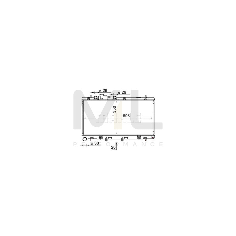MAHLE ORIGINAL CR 1580 000S Engine radiator Brazed cooling fins, Automatic Transmission | ML Performance Car Parts