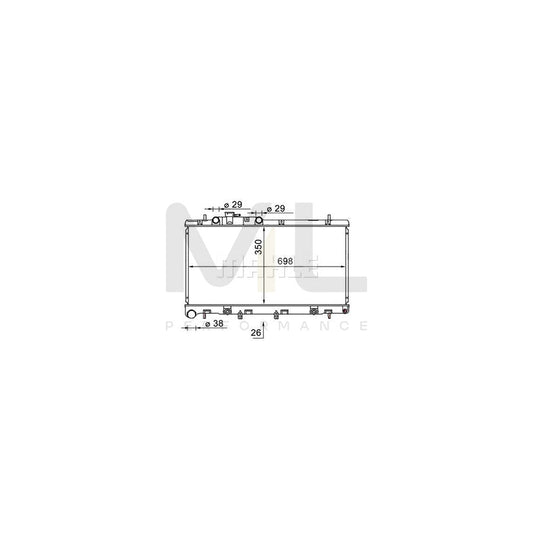 MAHLE ORIGINAL CR 1580 000S Engine radiator Brazed cooling fins, Automatic Transmission | ML Performance Car Parts