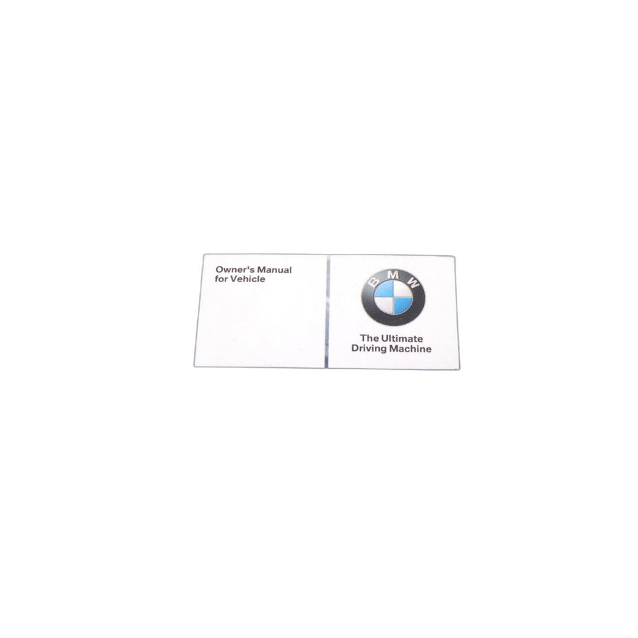 Genuine BMW 01410159259 E90 Owner'S Handbook E90 With Idrive EN US, MJ 2006 (Inc. 330xi, 325i & 325xi)