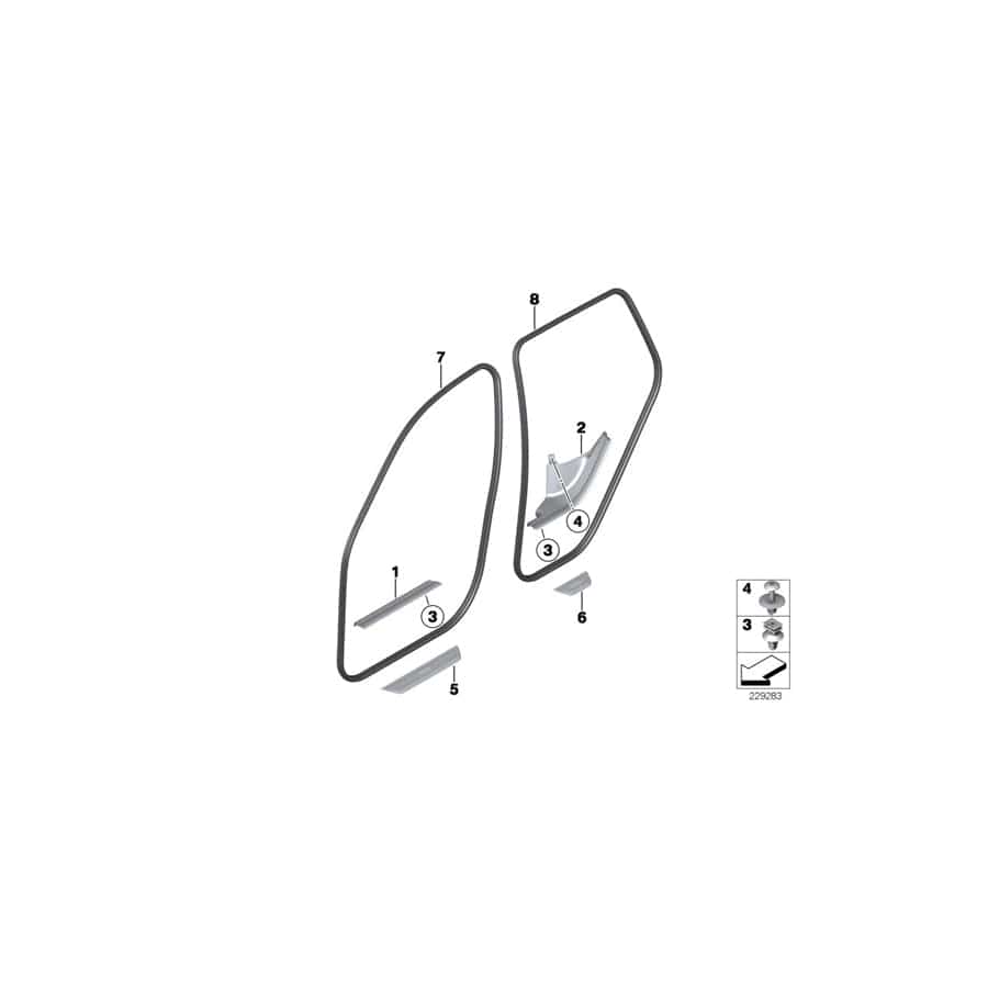 Genuine BMW 51478060407 F25 F26 M Entry Panel, Rear M (Inc. X3)