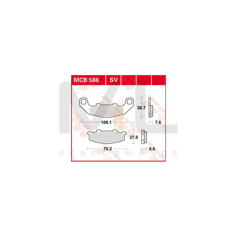 TRW Sinter Street Mcb586Sv Brake Pad Set