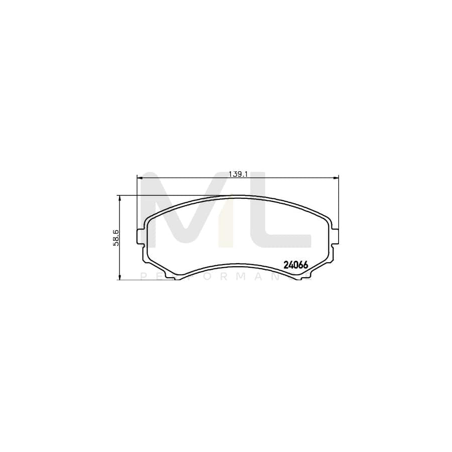 TEXTAR 2406601 Brake pad set not prepared for wear indicator