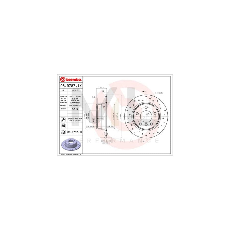 brembo-xtra-line-08-9787-1x-brake-disc-for-bmw-1-series-perforated-solid-coated-high-carbon-with-bolts-screws