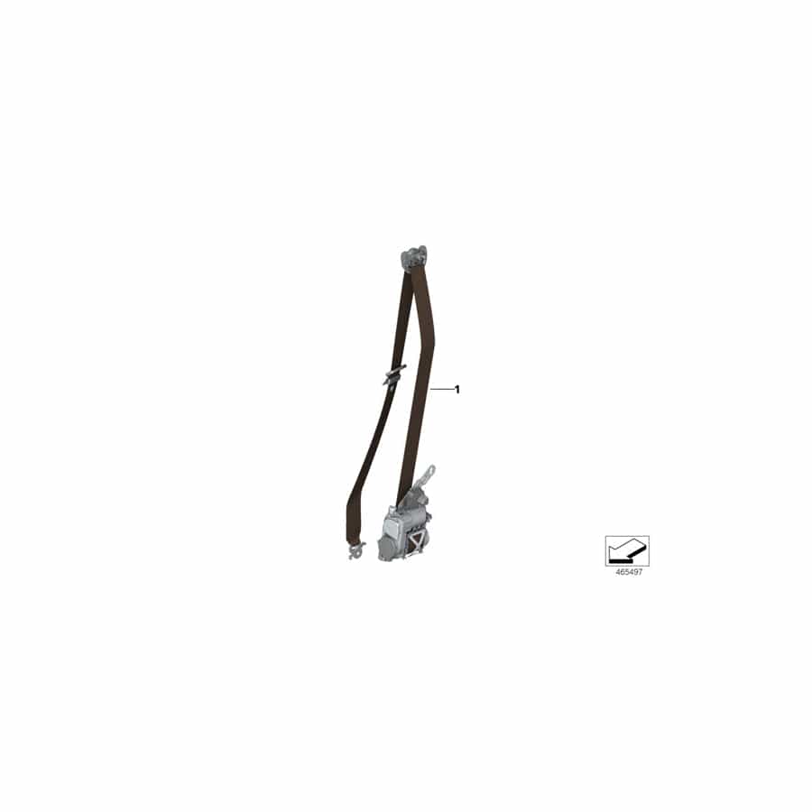 Genuine BMW 72117988886 G12 G11 Upper Belt, Front Right RAUCHWEIß (Inc. M760iX, 740eX & 740iX)