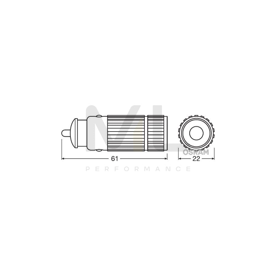 OSRAM LEDinspect FLASHLIGHT 15 LEDIL205-PK Inspection lamp LED 3,6V cigarette lighter powered