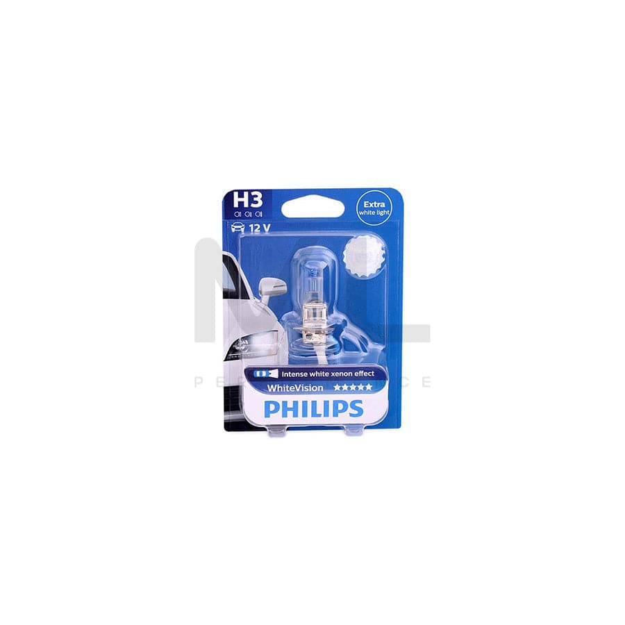 PHILIPS 12336WHVB1 Bulb, spotlight H3 12V 55W PK22s 4300K Halogen
