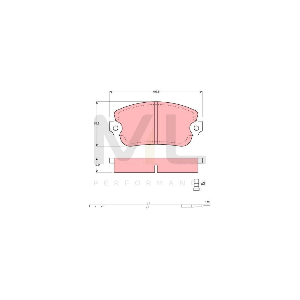 TRW Gdb154 Brake Pad Set Incl. Wear Warning Contact