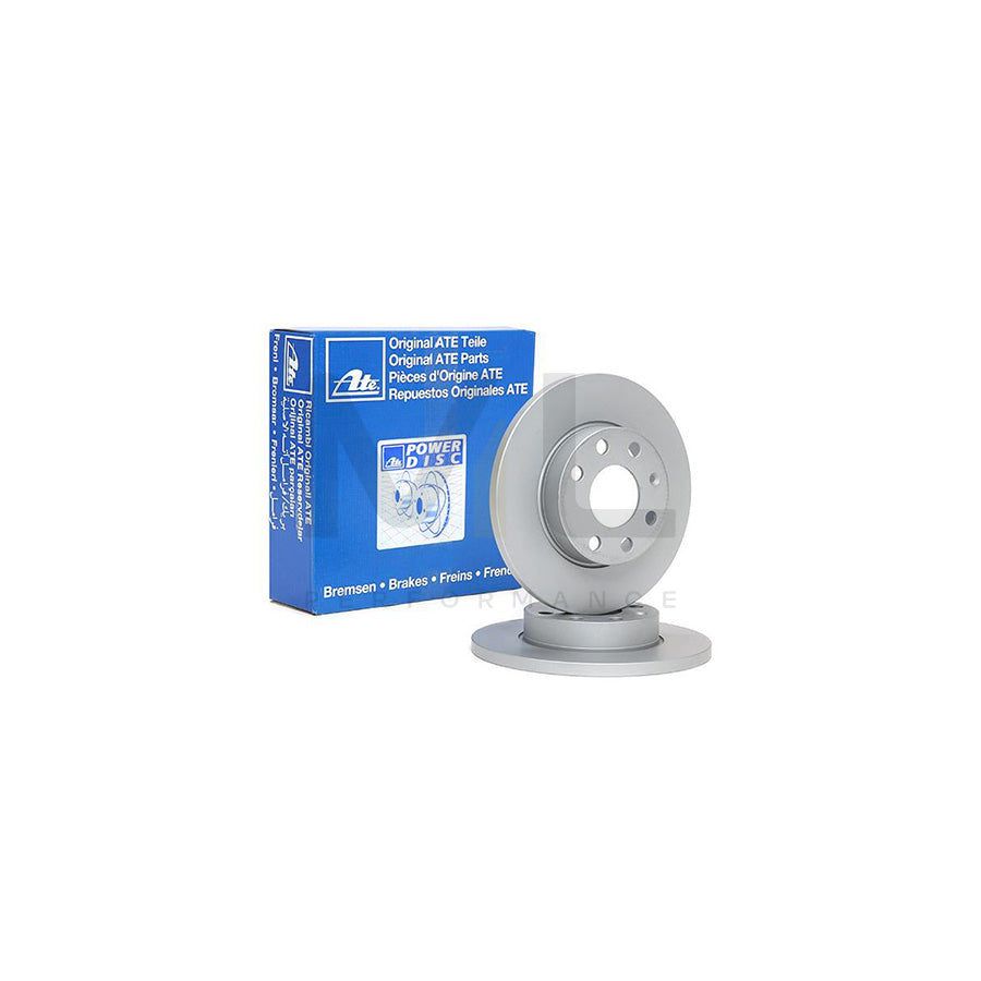 ATE 24.0113-0161.1 Brake Disc Solid, Coated, with bolts/screws  - 1 piece