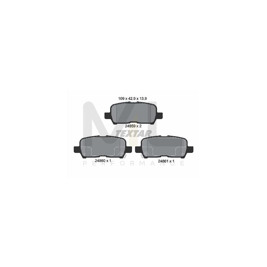 TEXTAR 2485901 Brake pad set for with acoustic wear warning
