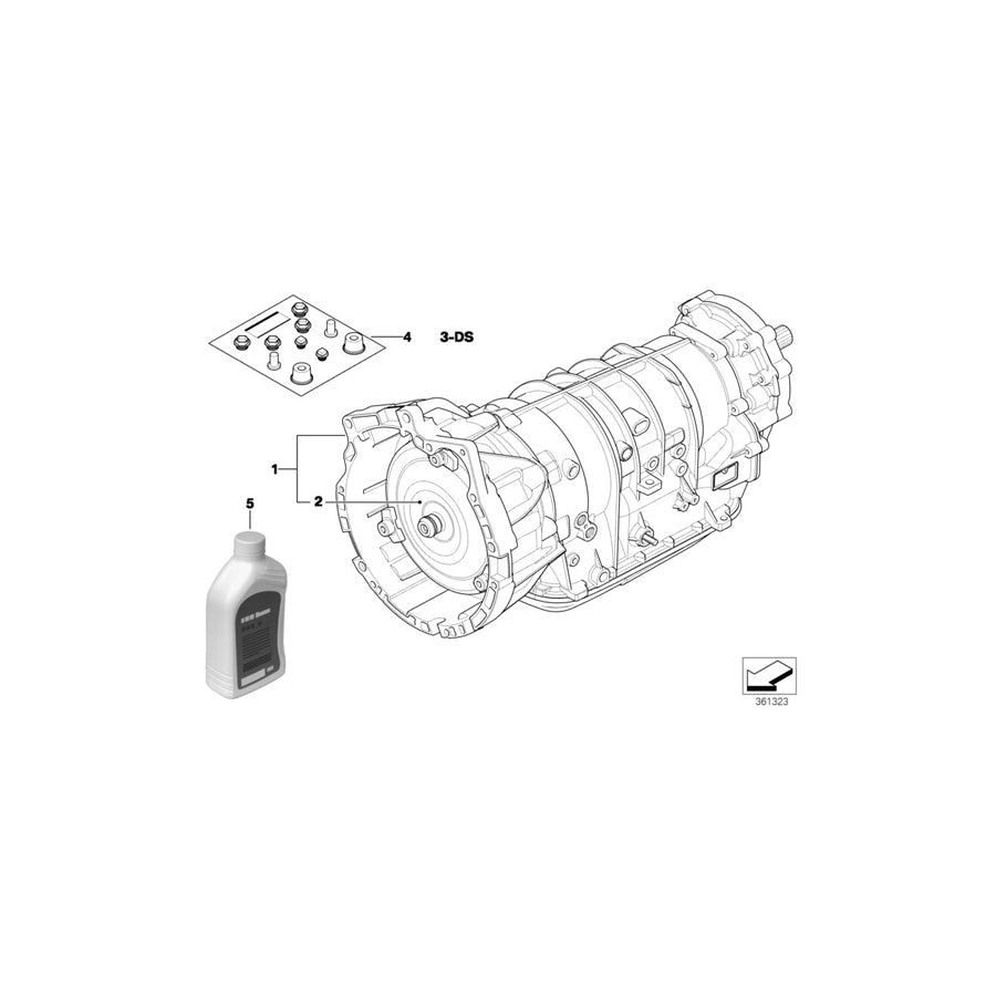 Genuine BMW 24007523281 E46 E83 Exch. Automatic Transmission Eh A5S 390R - YX (Inc. 330xi & X3 3.0i)