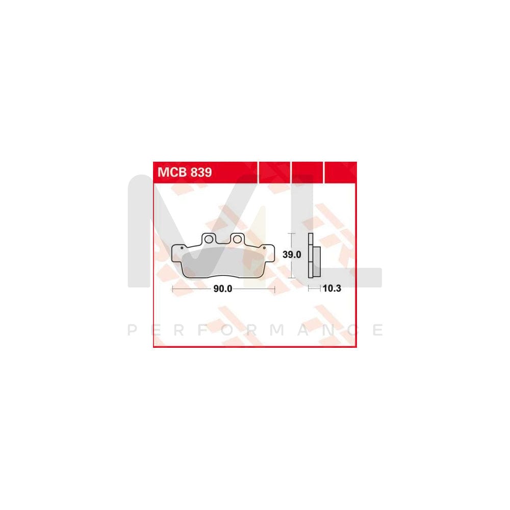 TRW Organic Allround Mcb839 Brake Pad Set