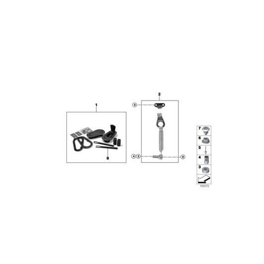 Genuine BMW 51718308846 Hood Catch Lockable SET (2 PCS.) (Inc. M6 GT3, M235i Racing & M4 GT4)