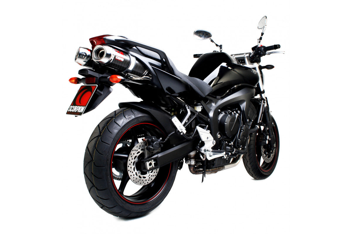 Scorpion EYA84CEO Yamaha Factory Oval Slip-On (Pair) - Carbon Fibre Sleeve (FZ6 / FZS600 Fazer) | ML Performance UK UK