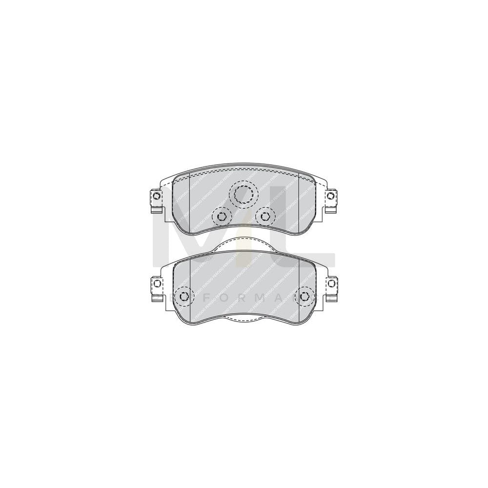 Ferodo Premier FDB4336 Brake Pad Set for Citroã«N C4 With Acoustic Wear Warning, With Accessories