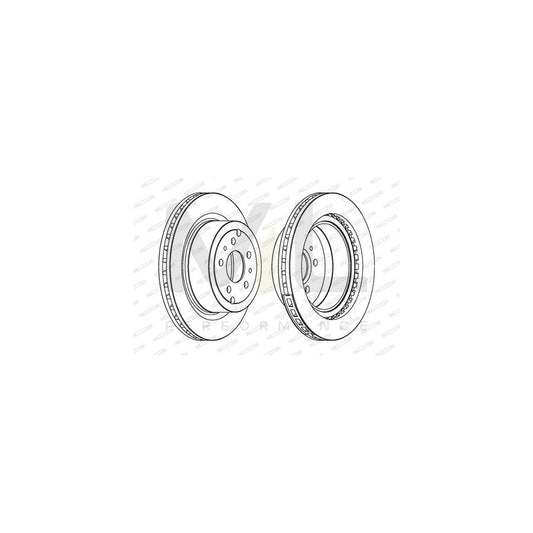 Ferodo Premier DDF587 Brake Disc Vented, Without Bolts/Screws  - Pair